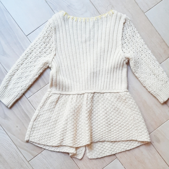 Free People Peplum Chunky Oversized Button Cardigan - Picture 5 of 6